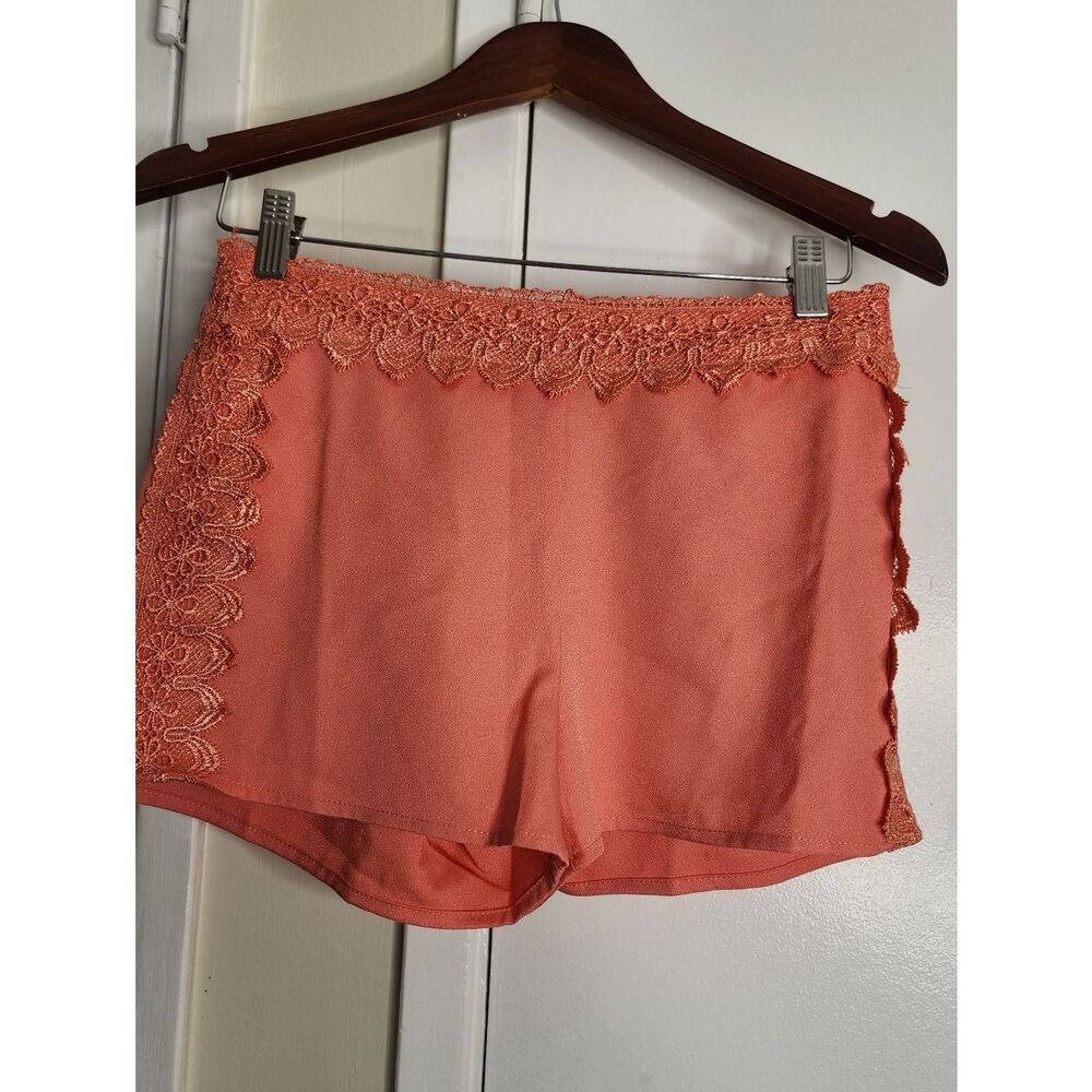 Salmon Colored Lace Shorts